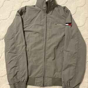 Vintage Tommy Hilfiger Light Gray Yacht Windbreaker Jacket